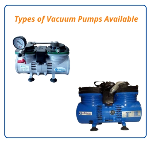 Types of Vacuum Pumps Available